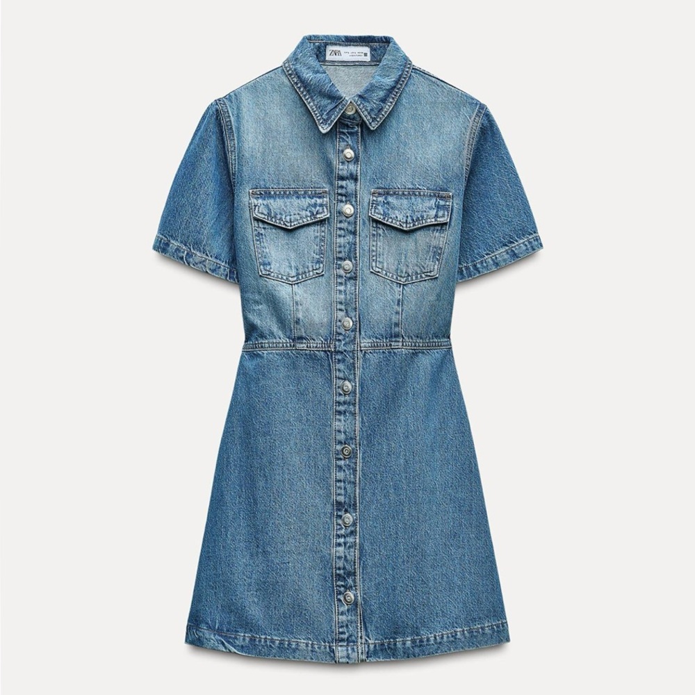 ZARA Denim Mini Dress - Size XS - NWT